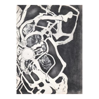 1965 Hella Fischer-Thorer Abstract Modern Mixed Media Print For Sale