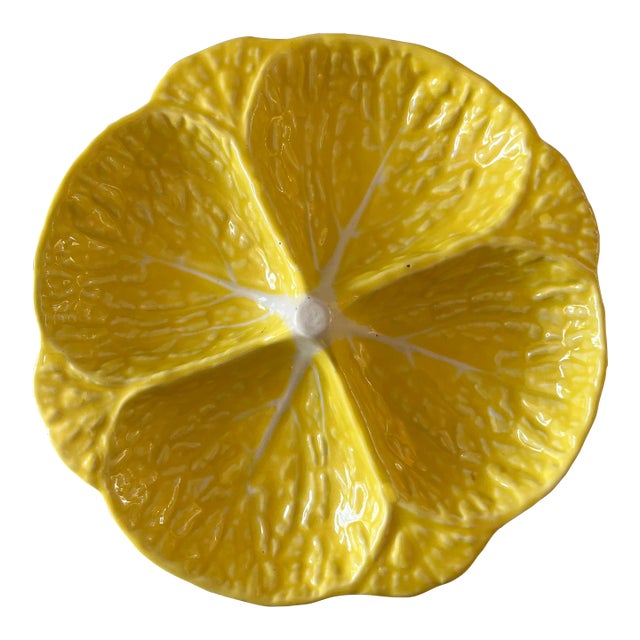 Vintage Cabbage Ware Divided Plate by Secla For Sale