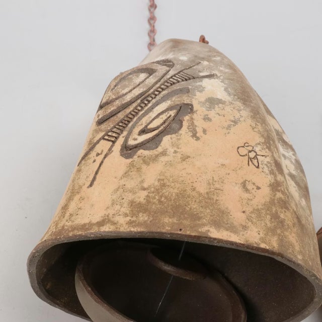 Bring home a true piece of desert-born artistry with this original Cosanti ceramic windbell. Showcasing a bold Brutalist...