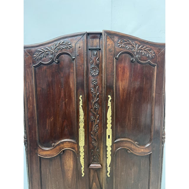 Antique Oak Wardrobe Doors, 1700s, Set of 2 For Sale - Image 9 of 12