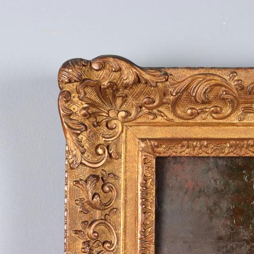 Charles Clair, The Sheepfold, 19th-20th Century, Oil Painting, Framed For Sale - Image 8 of 12