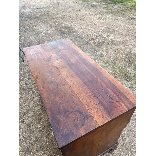 Wood French 19th Century Louis Philippe Solid Walnut Chest of Drawers / Commode For Sale - Image 7 of 12