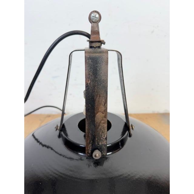 French Industrial Black Enamel Pendant Lamp from Mazda, 1960s For Sale - Image 15 of 18