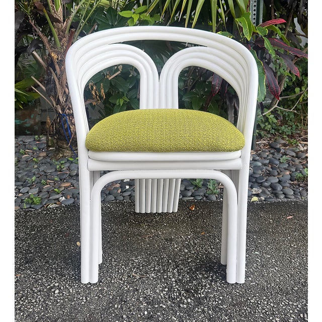 1980s Vintage 5-Strand Rattan Chairs in the Manner of Axel Enthoven for Rohe Noordwolde Offered for sale is a unique pair...