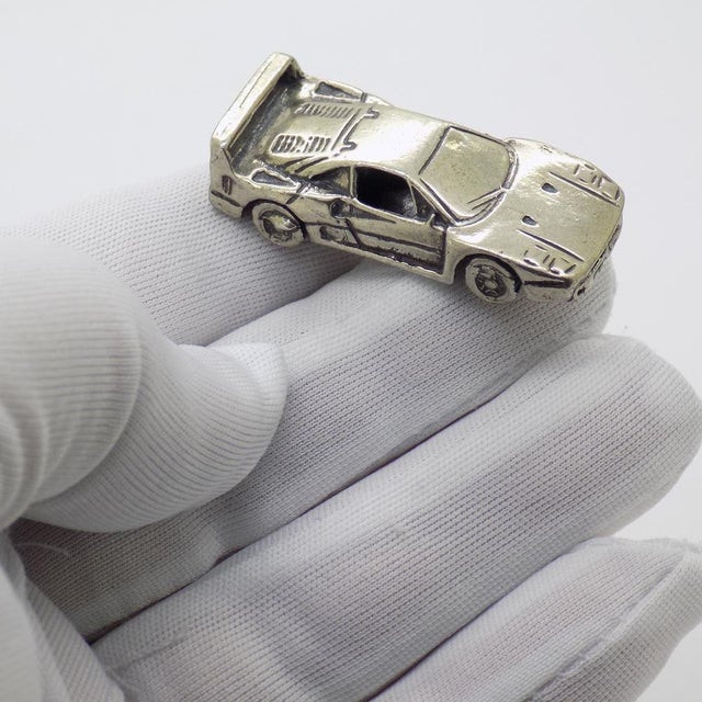 Vintage iconic miniature depicting the legendary ferrari f40, handmade in italy between the 1980s and 1990s in genuine...