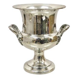 Late 20th Century All State World Series Challenge 82 Baseball Silver Plated Trophy Cup Ice Bucket For Sale