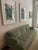 Contemporary Custom Contemporary Tufted Sofa in Muted Sage Green Upholstery For Sale - Image 3 of 10