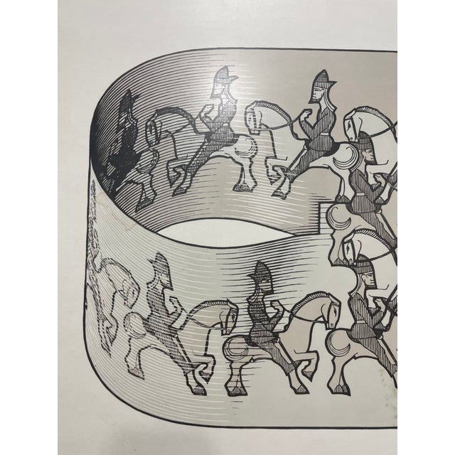 Mid Century Modern Framed m.c. Escher Horsemen Print | Vintage MCM Art For Sale - Image 14 of 15