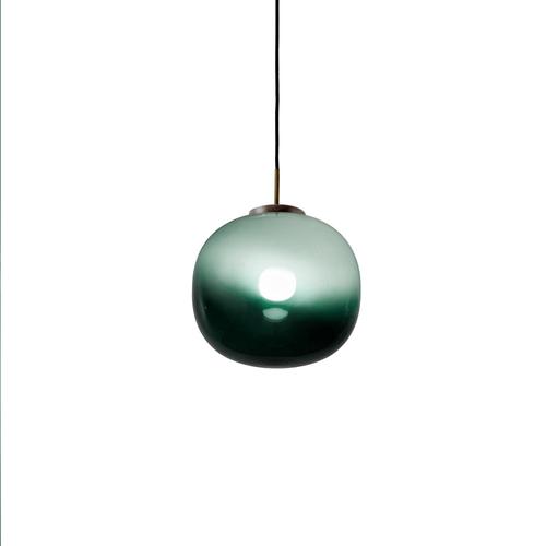 Contemporary Jasmine Jade Green Shaded Single Pendant Light by MUG For Sale - Image 3 of 7