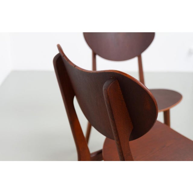 Modern Danish Oak and Teak Side Chairs, Denmark, 1960s, Set of 2 For Sale - Image 4 of 18