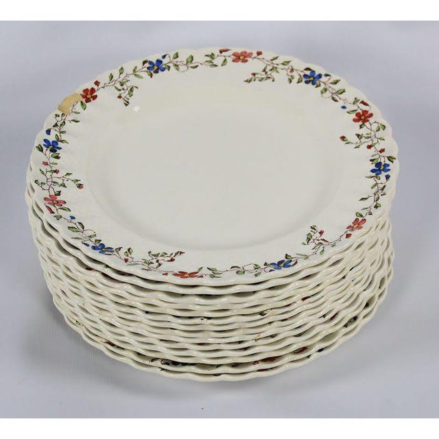 1920s English Traditional Copeland Spode “Wicker Dale” China 90 Piece