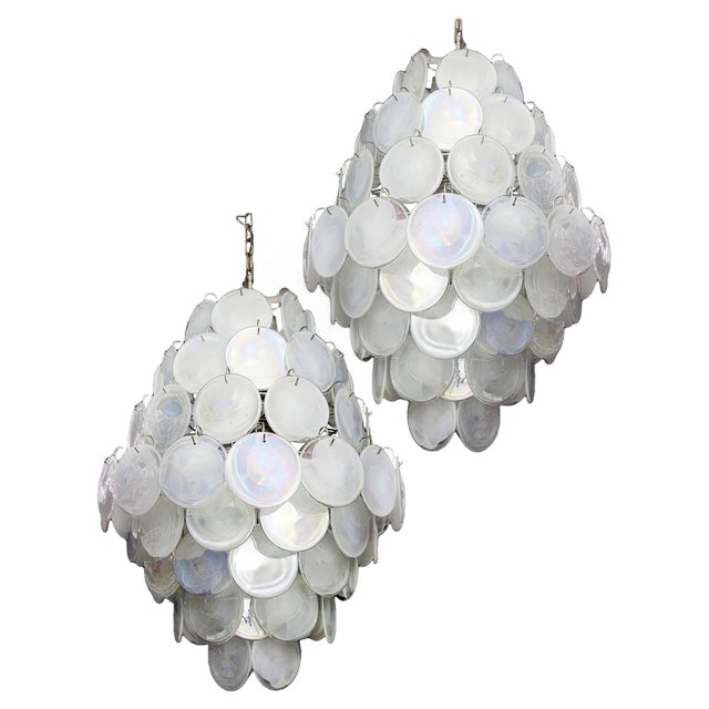 Vintage Italian Murano Chandeliers, 1990, Set of 2 For Sale