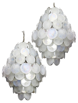 Vintage Italian Murano Chandeliers, 1990, Set of 2