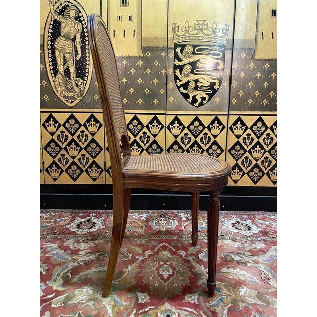 Louis Xvi Style Cane Dining Chairs, Set of 6 For Sale - Image 4 of 11
