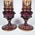 Two 19th C Bohemian Cranberry Pokal Vases King Rudolph I and Otto II Enamel For Sale - Image 10 of 15