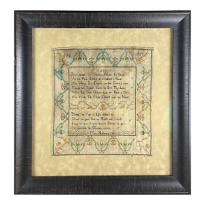 1792 Needlework Prayer Sampler, Mary Halfpenny