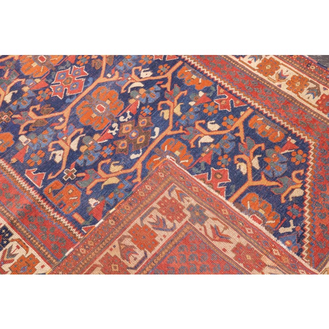 Antique Persian Afshar Rug 4'1" X 5’6" For Sale - Image 12 of 12