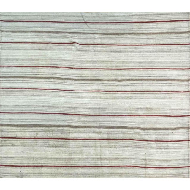 Persian Mazandran Kilim 7'1" x 7'2". Hand made Persian Oriental vintage rug. Originally made for transporting water....