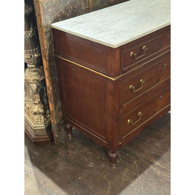 Brown 19th C. French Directoire’ Mahogany Chest For Sale - Image 8 of 9