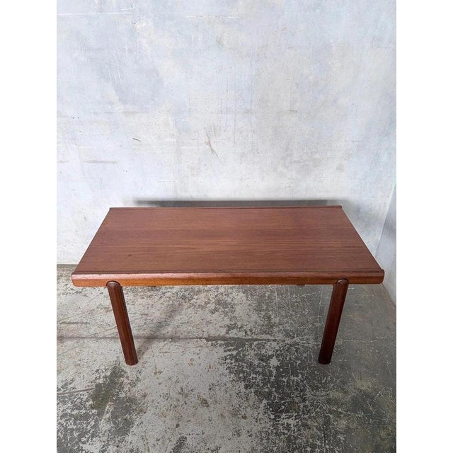 Contemporary Mid-Century Modern Danish Teak Coffee Table with Rounded Legs For Sale - Image 3 of 7