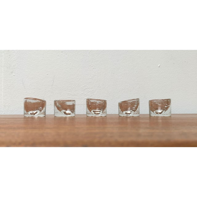 Vintage Scandinavian Ice Glass Candleholders, 1970s, Set of 5 For Sale - Image 12 of 15
