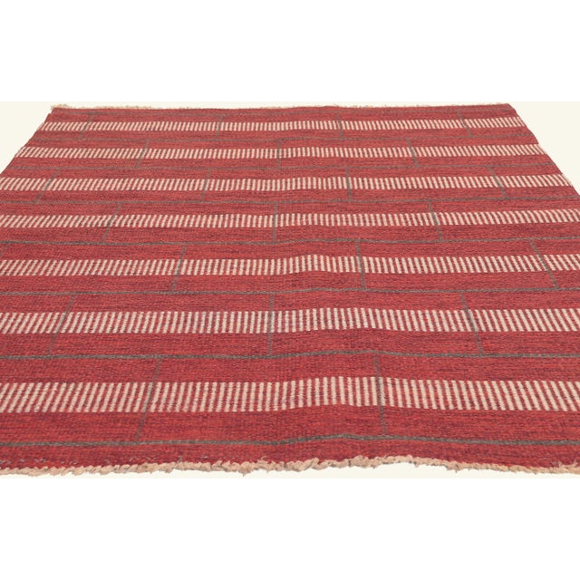 Mid-Century Modern Vintage Swedish Rollakan Rug, 04'07 X 06'04 For Sale - Image 3 of 10