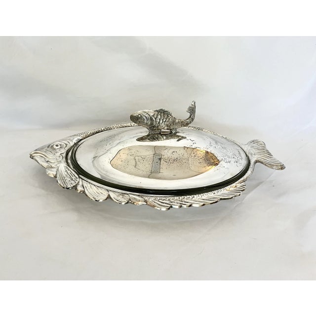 Vintage f.b. Rogers Silver Plate Fish Covered Serving Dish Chairish