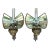 Vintage Wheeler Mirrored Glass Wall Sconces, Pair For Sale