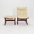 Set of Mid-Century Modern Siesta Chair and Ottoman in Cream White Leather by Ingmar Relling, 1970s For Sale - Image 3 of 18