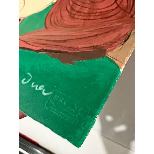 1970s Richard Lindner, 1971 Modernist Lithograph Redhead Pop Art Mod Fashionable Woman Richard Lindner, 1971 For Sale - Image 5 of 7