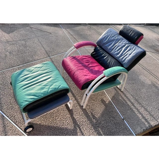 Ottoman Dimensions 27W 16H 22D Chair Dimensions 30W 35H 38D Seat height: 17 Amazing condition with original tag underneath...