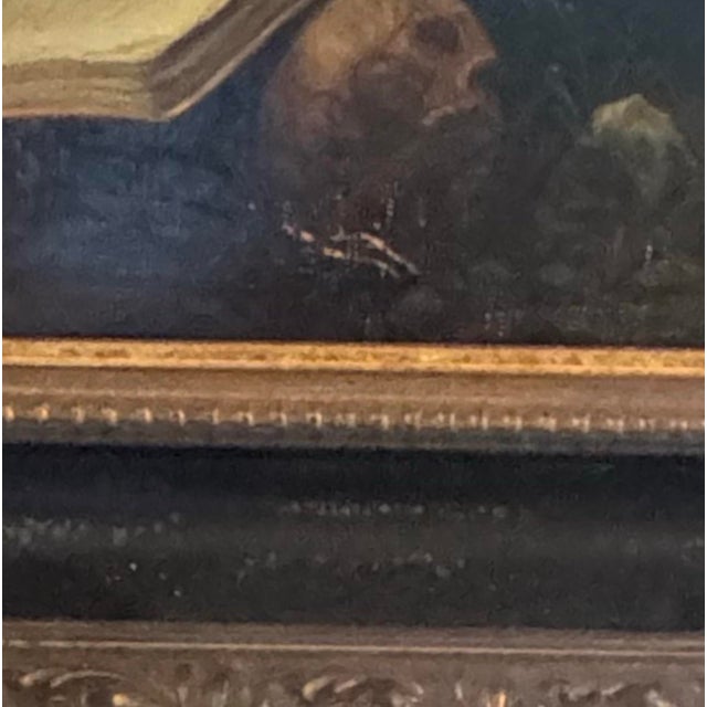 Vintage Penitent Magdalene Oil Painting After Pompeo Batoni in Ornate Frame For Sale - Image 9 of 9