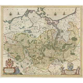 Antique Hand-Colored Map of Brandenburg For Sale