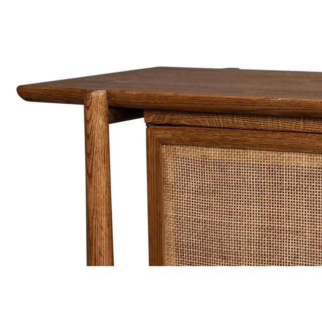 Wood Oak Mid Century Modern Credenza For Sale - Image 7 of 11