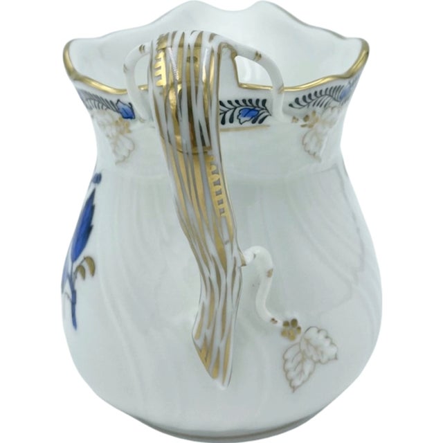 2010s Herend Chinese Bouquet Black Sapphire Porcelain Creamer For Sale - Image 5 of 7