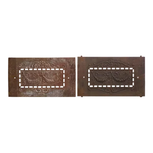 Pair of Victorian Cast Iron Panels With Cornucopia Swag Design