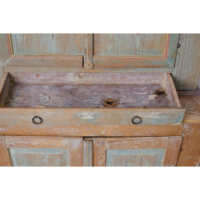 Brown Swedish Antique Rococo Country House Cabinet For Sale - Image 8 of 14