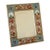 Hand-Painted Polo Scene Mirror, Turquoise Persian Miniature Style Frame For Sale