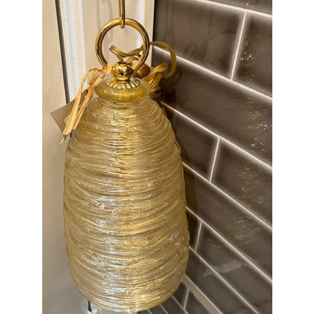 2000 - 2009 Murano Glass Beehive Hanging Pendant For Sale - Image 5 of 6