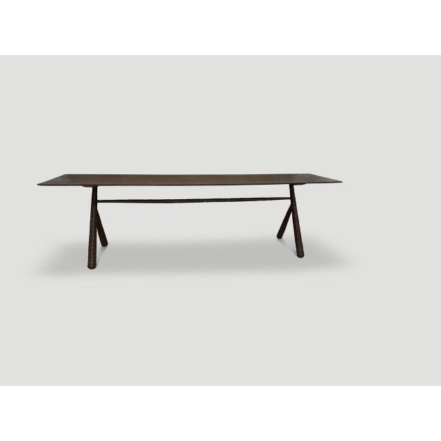 Andrianna Shamaris Mid Century Couture Hand Carved Dining Table or Console For Sale - Image 18 of 18
