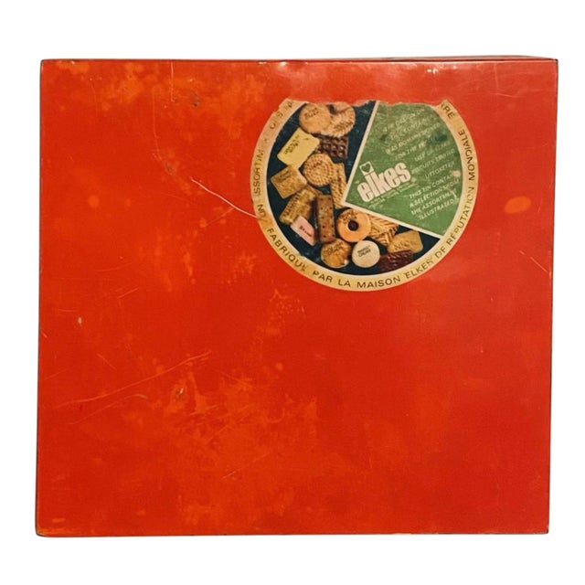 VTG Minuet Ball Tin Box Elkes Georgian British Biscuit Tin Litho Art Dancing For Sale In Rochester - Image 6 of 7