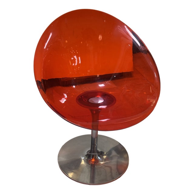 Philippe Starck for Kartell Ero/S Swivel Chair, Red For Sale