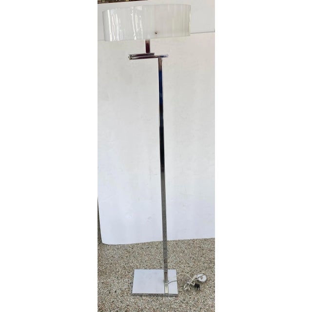 White Adjustable Floor Lamp Nessen Lighting Attrib For Sale - Image 8 of 13