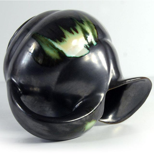 1920s Art Deco Glazed Vase from Faiencerie Thulin, Belgium, 1930s For Sale - Image 5 of 10