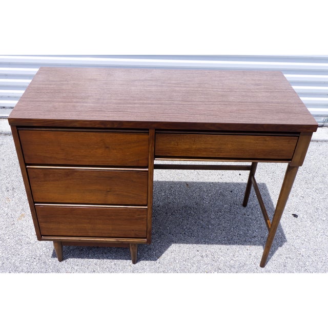 Mid-Century Modern Mid Century Modern Walnut Writing Desk For Sale - Image 3 of 10
