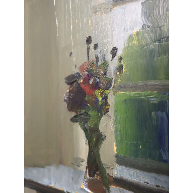 Mid-Century Modern 'Morning Light' Vintage Swedish Interior Still Life Oil Painting, Framed For Sale - Image 10 of 14
