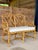 Vintage Rattan Chippendale Fretwork Settee Bench With New Sunbrella Cushion For Sale - Image 9 of 12