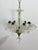 1940s Six-Light Chandelier in Murano Glass and Brass in the style of Seguso, 1940 For Sale - Image 5 of 11