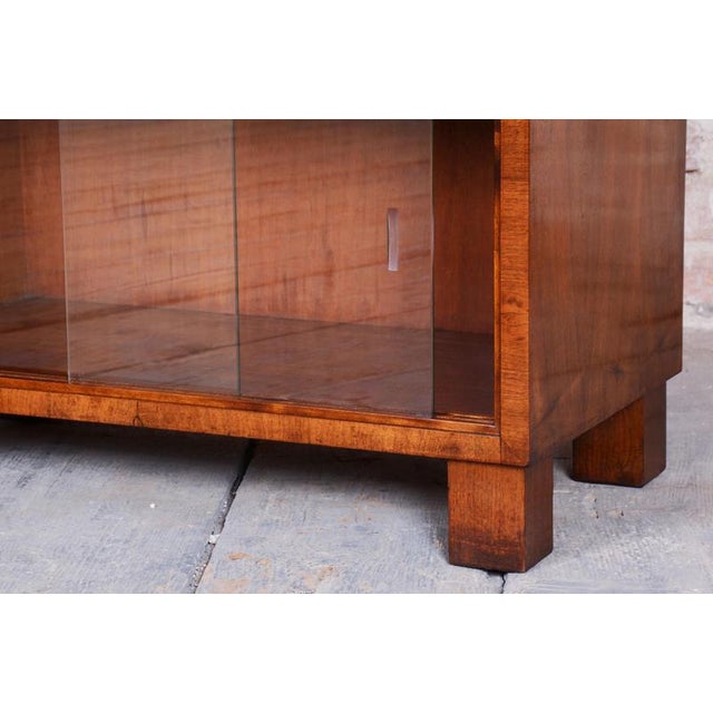 Glass Art Deco Bookcases in Walnut by Oldřich Liška, Czech, 1920s, Set of 2 For Sale - Image 7 of 10