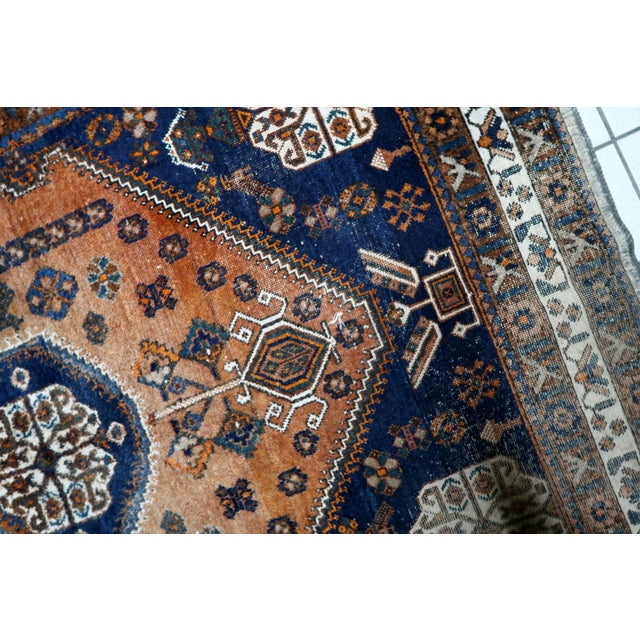 1920s, Antique Shiraz Gashkai Handmade Rug 5 X 7 For Sale - Image 12 of 13
